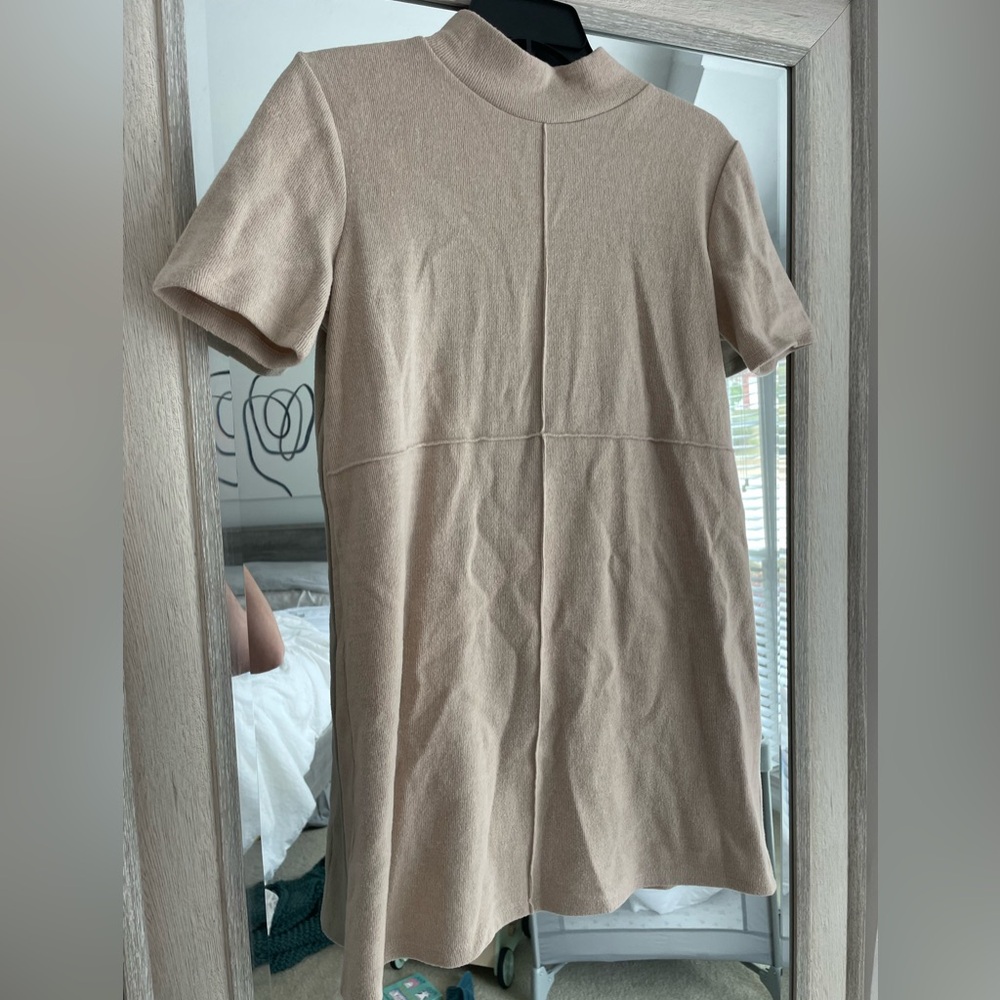 Zara beige sweater mini dress
